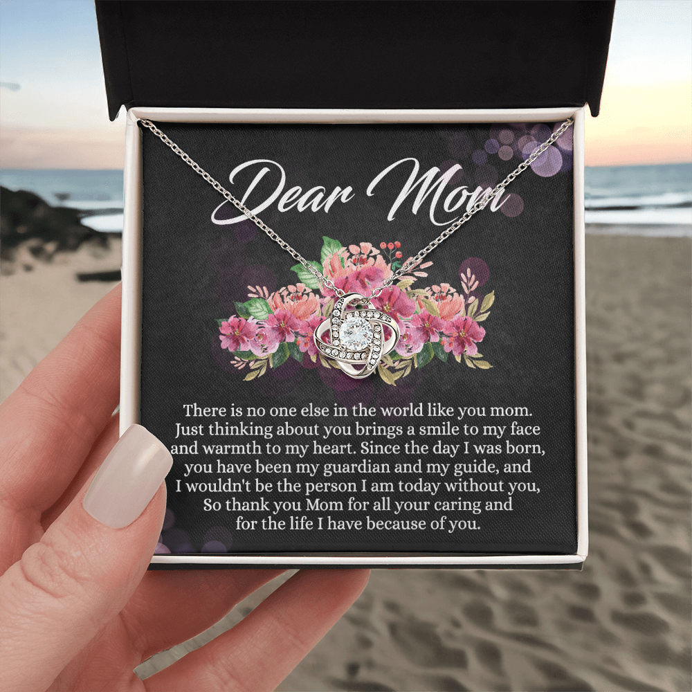 Dear Mom Gift Necklace, To My Mom Necklace From Daughter, Thank You Mom Necklace, Jewelry Gift For Mom On Mother's Day, Anniversary, Birthday Gift Jewlry For Women, Mother And Daughter Necklaces