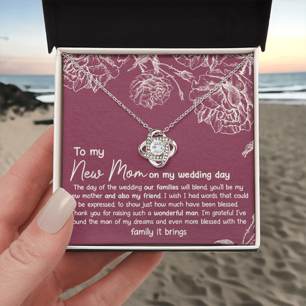 New Mom Necklace, To My New Mom Love Knot Necklace Gift From Daughter, New Mom On My Wedding Day Necklace Gift For Mom, New Mom Gift Necklace, Second Mom Gift Necklace Jewelry Gift For Women, Mother