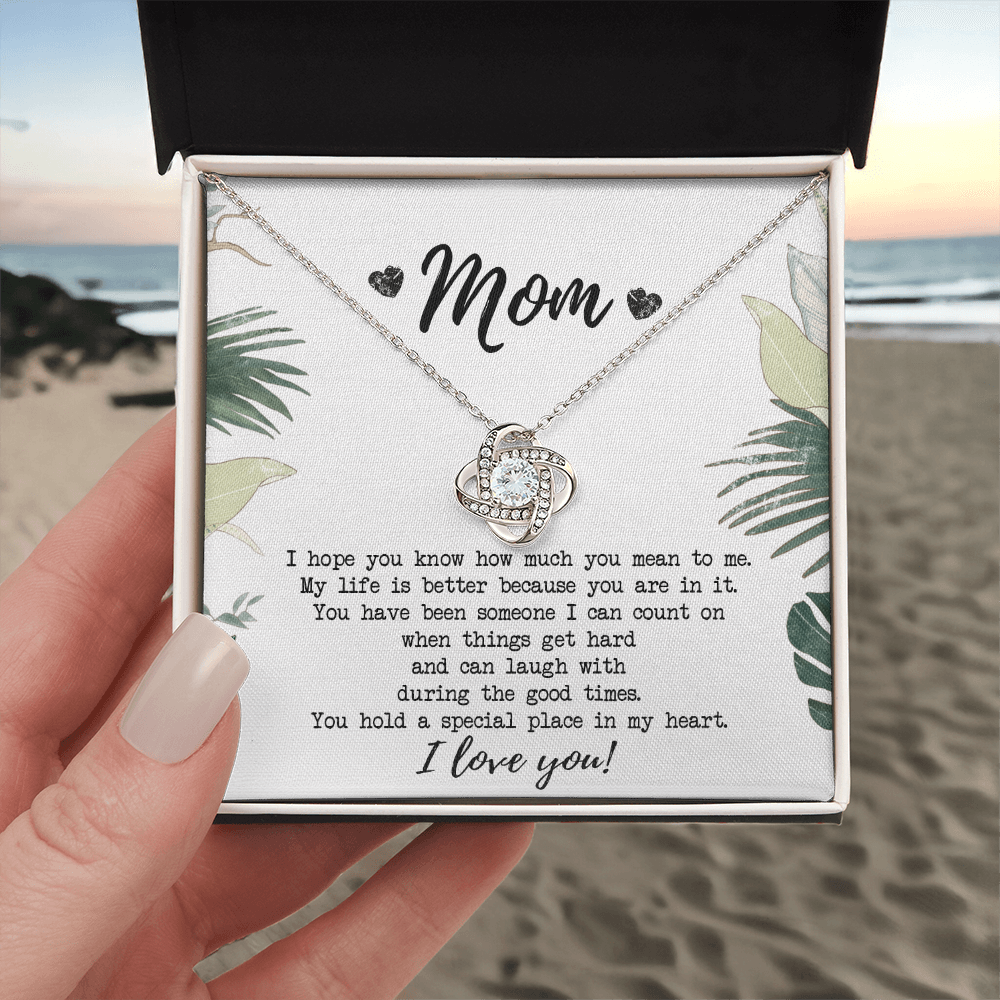 Mothers Day Necklace Gift, Gift Necklace for Mom, To My Mom Love Knot Necklace From Daughter, Mother And Daughter Gift Necklace, Jewelry Gift For Women, Mother Gift Necklace I Love You