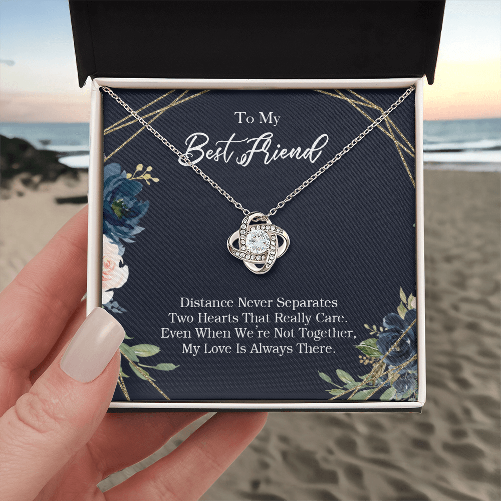 To My Best Friend Necklace From Friend, Love Knot Pendant for Friendship Gifts Best Friends, To Best Friend Love Knot Necklace Gift for Bestie Jewelry Gifts for BFF Gift Jewelry for Girls Her