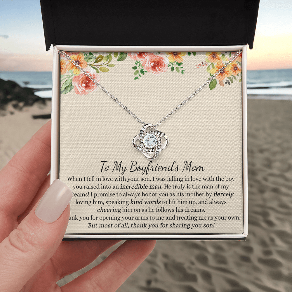 To My Boyfriend's Mom Necklace From Girlfriends Mom, Presents for Mom Necklace for Women, Boyfriends Mom Necklace Gift On Birthday Gift, Christmas, Anniversary, Mother's Day Necklace Gift for Bf Mom