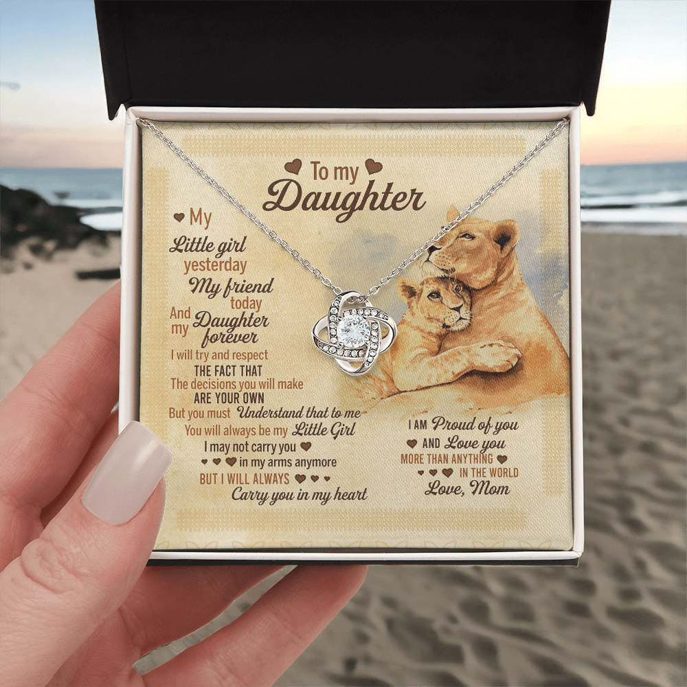 Mother To Daughter Gifts Necklace From Mommy, Mother Daughter Necklace, To My Daughter Necklace From Mom On Graduation Gift, Birthday Gift, Valentines, Christmas For Badass Daughter, Little Girl