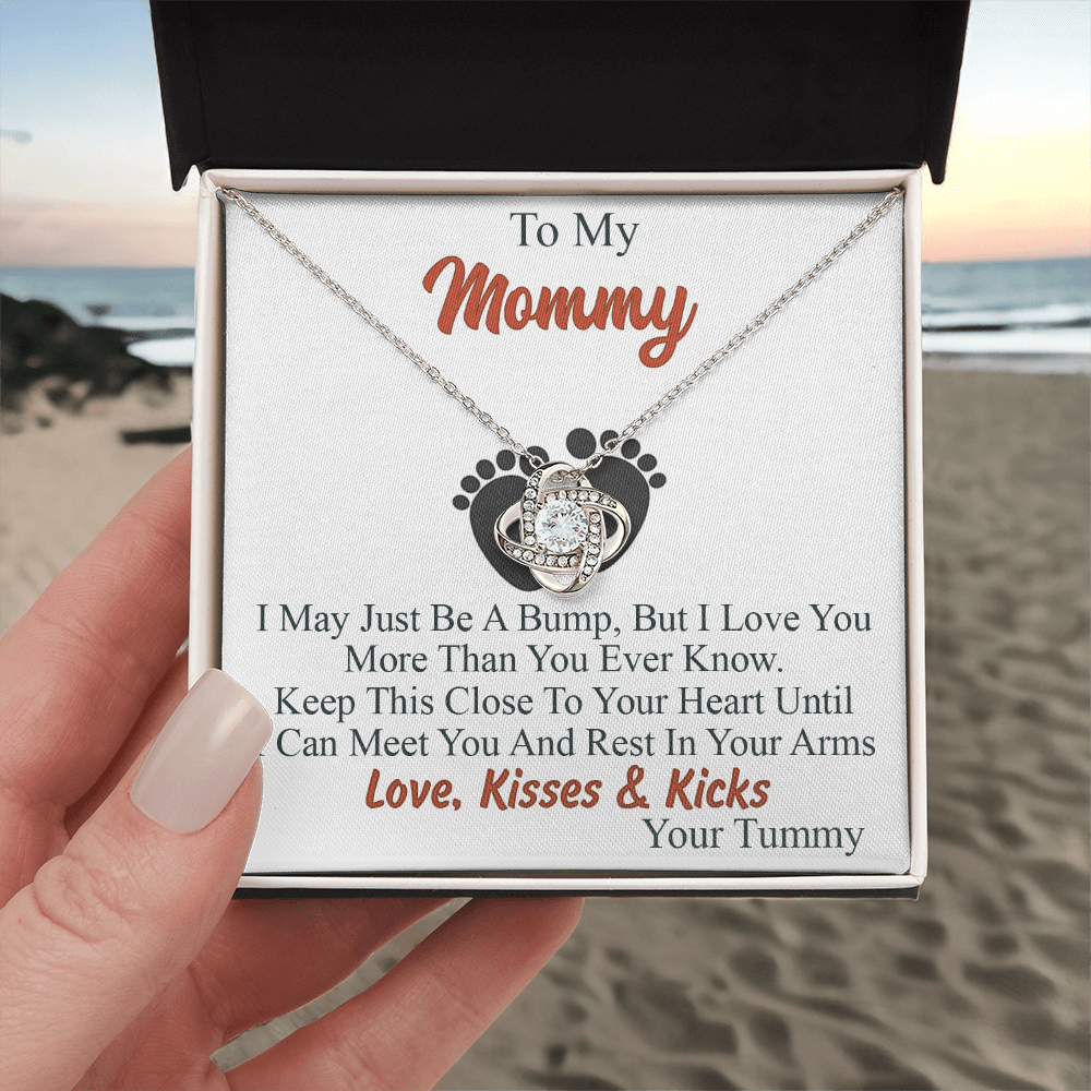 To My Mommy Love Knot Necklace Trendy Gift for First Time Mom Gifts for Family