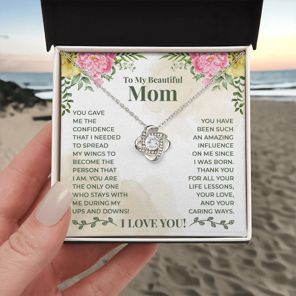 To My Mom Necklace From Daughter, Beautiful Mom Necklace Gift For Her, Jewelry For Mom, Sentimental Mother's Day Gift for Mom, Unique Moms Birthday Gift Ideas On Mothers Day Anniversary Birthday