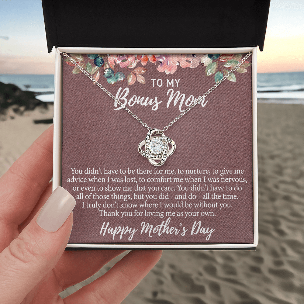 Bonus Mom Gift Necklace, To My Bonus Mom Necklace From Bonus Daughter, Mother And Daughter Necklace Gift For Her, Happy Mother's Day Necklace Gift For Bonus Mother Gift Necklace, Jewelry For Women
