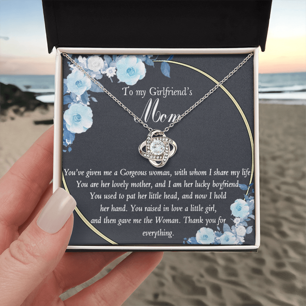 To My Girlfriends Mom Necklace From Daughter, Son On Mother's Day Gift For Her On Christmas, Anniversary, Birthday Gifts