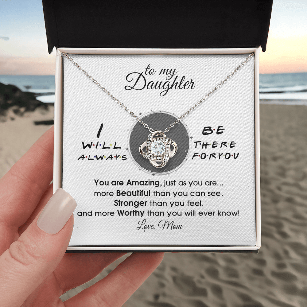 To My Daughter Necklace From Mom - Necklaces For Daughter From Mom, Mother Daughter Necklace, Gifts For Daughters From Mothers, Jewelry Gift For Daughter On Birthday, Christmas, Graduation Gift