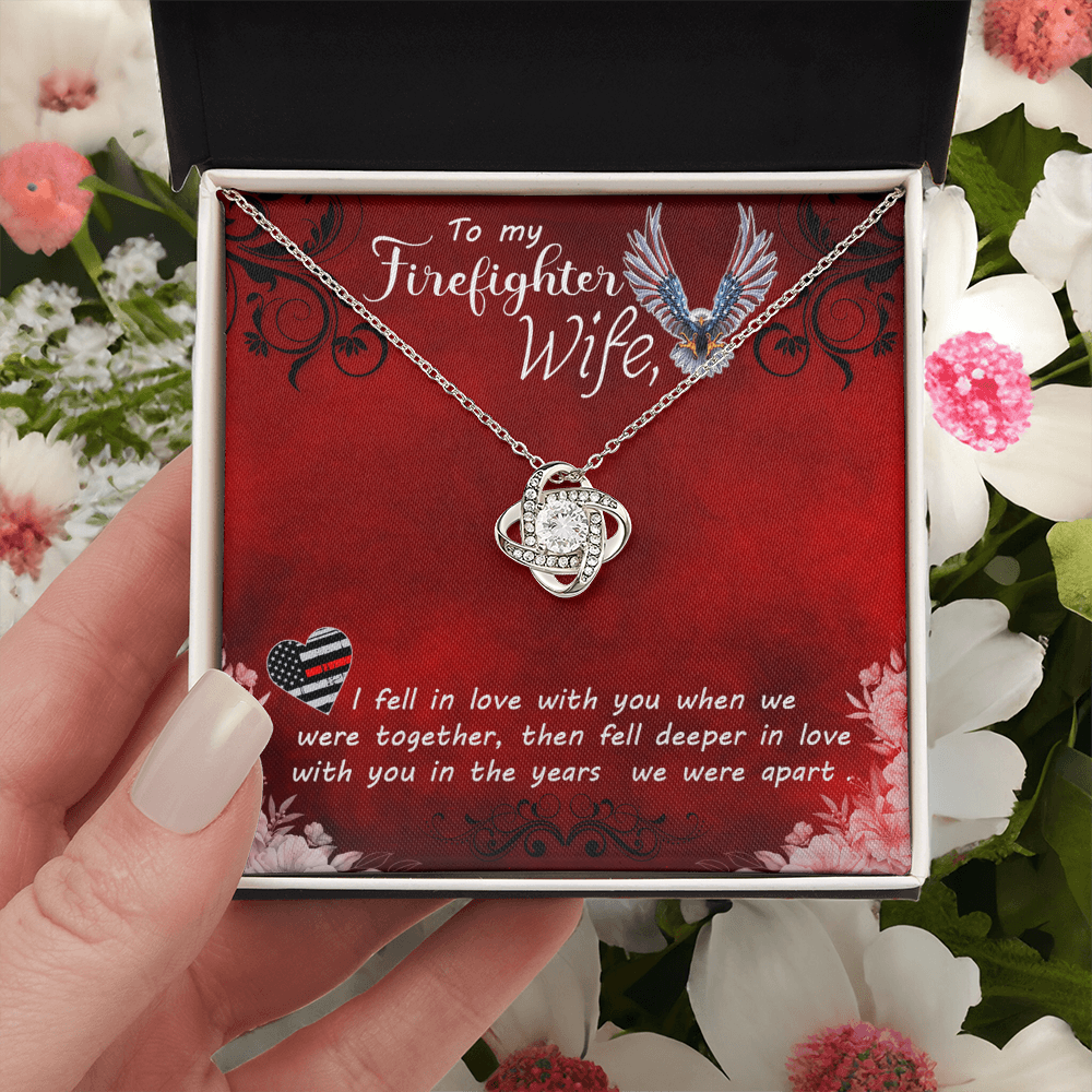 To My Firefighter Wife Necklace From Husband Valentines Day Necklace Gift For Firefighter Wife Soulmate Gift Necklace Personalized Gift Jewelry For Women Romantic Gift Necklace Fell In Love Necklace