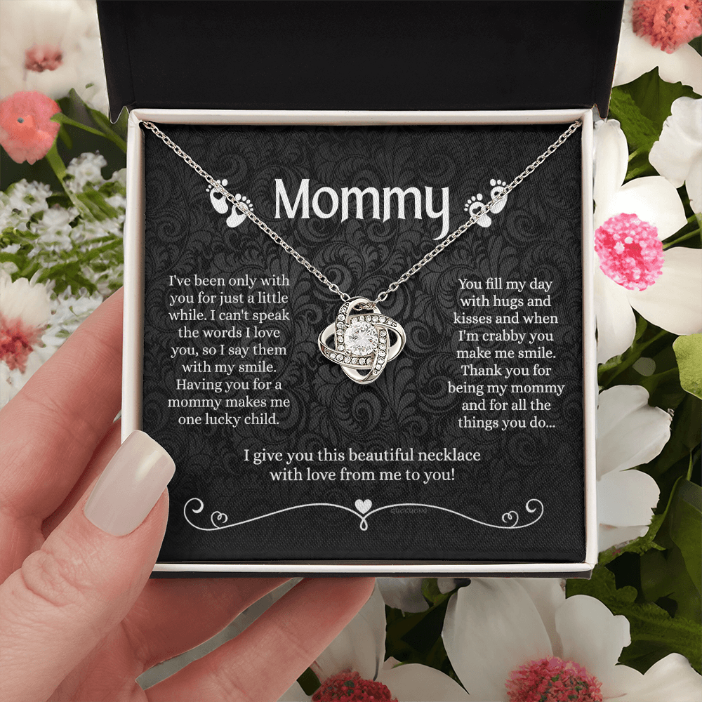 Mommy Gift Necklace, To My Mom Love Knot Necklace From Daughter Necklace Gift For Mom Mother's Day Necklace Gift For Mom, Birthday Gift Necklace For Mom Anniversary Jewlry Gift For Women, Mommy