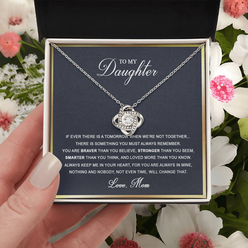 To My Daughter Necklace Gift From Mother, Daughter Gift From Mom, Daughters Birthday, Unique, Grown Up Daughter, Smarter Than You Think, And Loved More Than You Know Always Keep Me In Your Heart