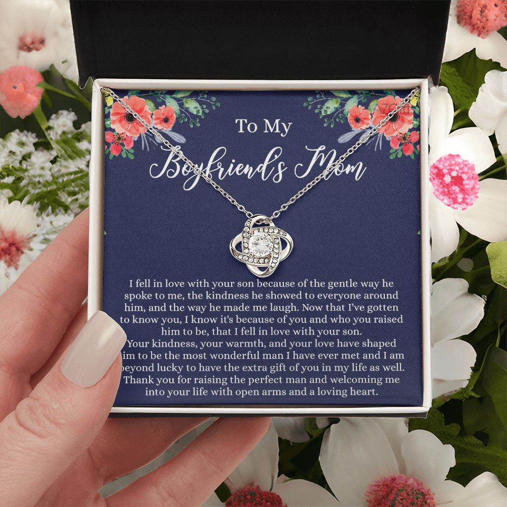 To My Boyfriend Mom Necklace From Girlfriend, Gift For Boyfriend's Mom Necklace On Christmas, Holiday, Anniversary, Mothers Day Necklace For Boyfriends Mom, Presents for Mom Necklace for Women