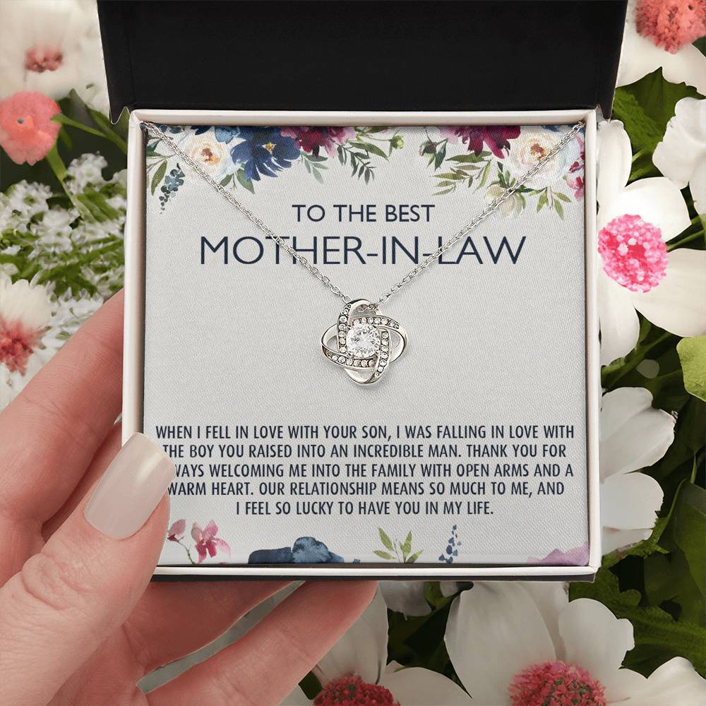 To My Mother-In-Law Gift Mothers Day Gift Necklace Mother-In-Law Gifts Jewelry Love Knot Necklace 6323