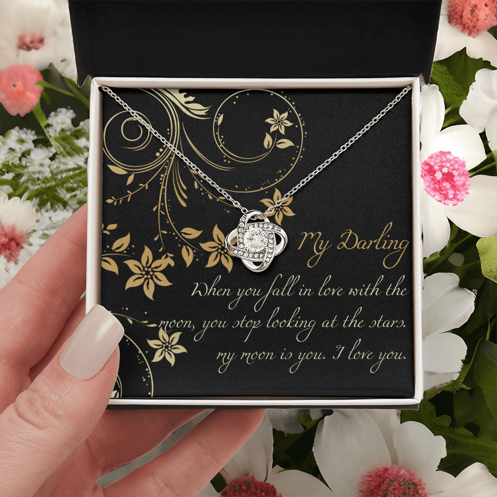 To My Girlfriend Gift Necklace Gift For Girlfriend Christmas Gift for Girlfriend From Boyfriend, Husband, Girlfriend Gift Necklace - Jewelry Gift For Girls, Love Knot Pendant Gift For Girlfriend