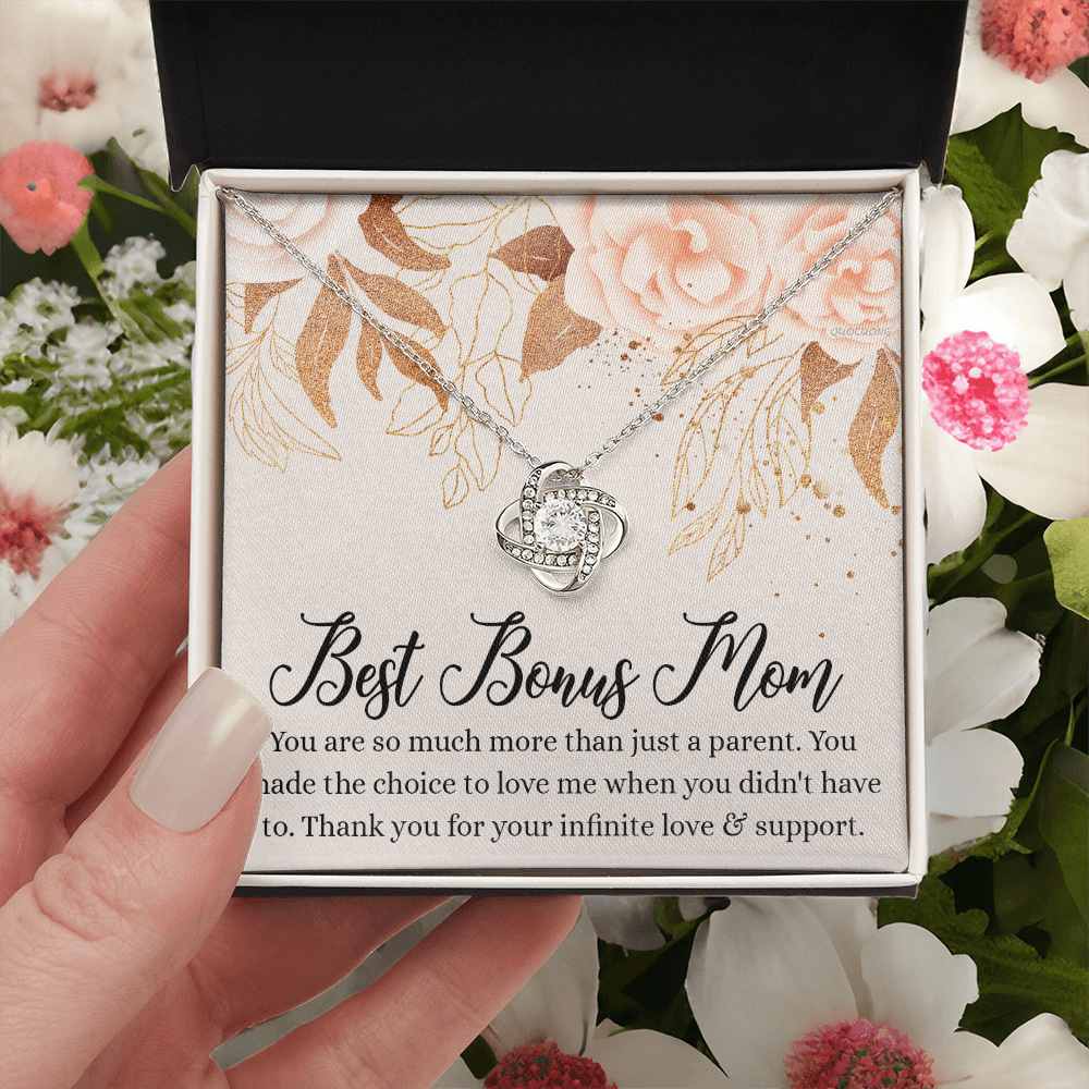 To My Bonus Mom Necklace From Daughter, Bonus Mom Gifts from Bonus Daughter, Necklace Gifts for Bonus Mom, Mother And Daughter Necklace Gift For Mom, Bonus Mother Gift Necklace Jewelry For Women
