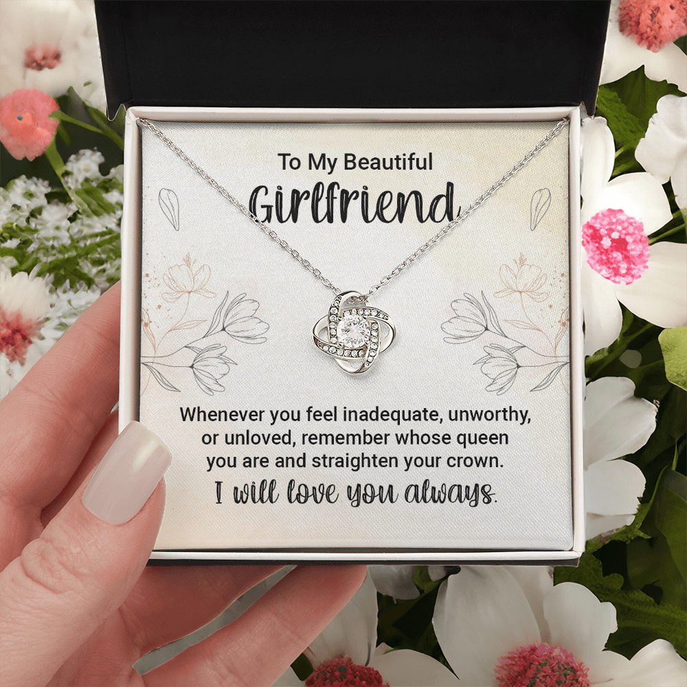 To My Beautiful Girlfriend Necklace From Boyfriend Love You Gift On Xmas For Her