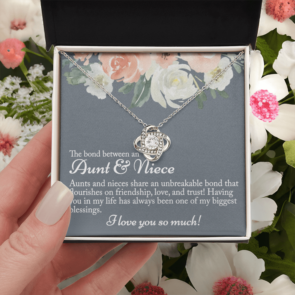 Aunt Gifts Necklace, The Bond Between An Aunt Love Knot Necklace, Gifts Necklace for Aunt Gifts from Niece, Necklaces for Women, Aunt Niece Necklace Gifts for Aunt Niece Stepmother Daughter