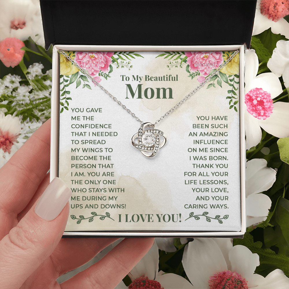 To My Mom Necklace From Daughter, Beautiful Mom Necklace Gift For Her, Jewelry For Mom, Sentimental Mother's Day Gift for Mom, Unique Moms Birthday Gift Ideas On Mothers Day Anniversary Birthday