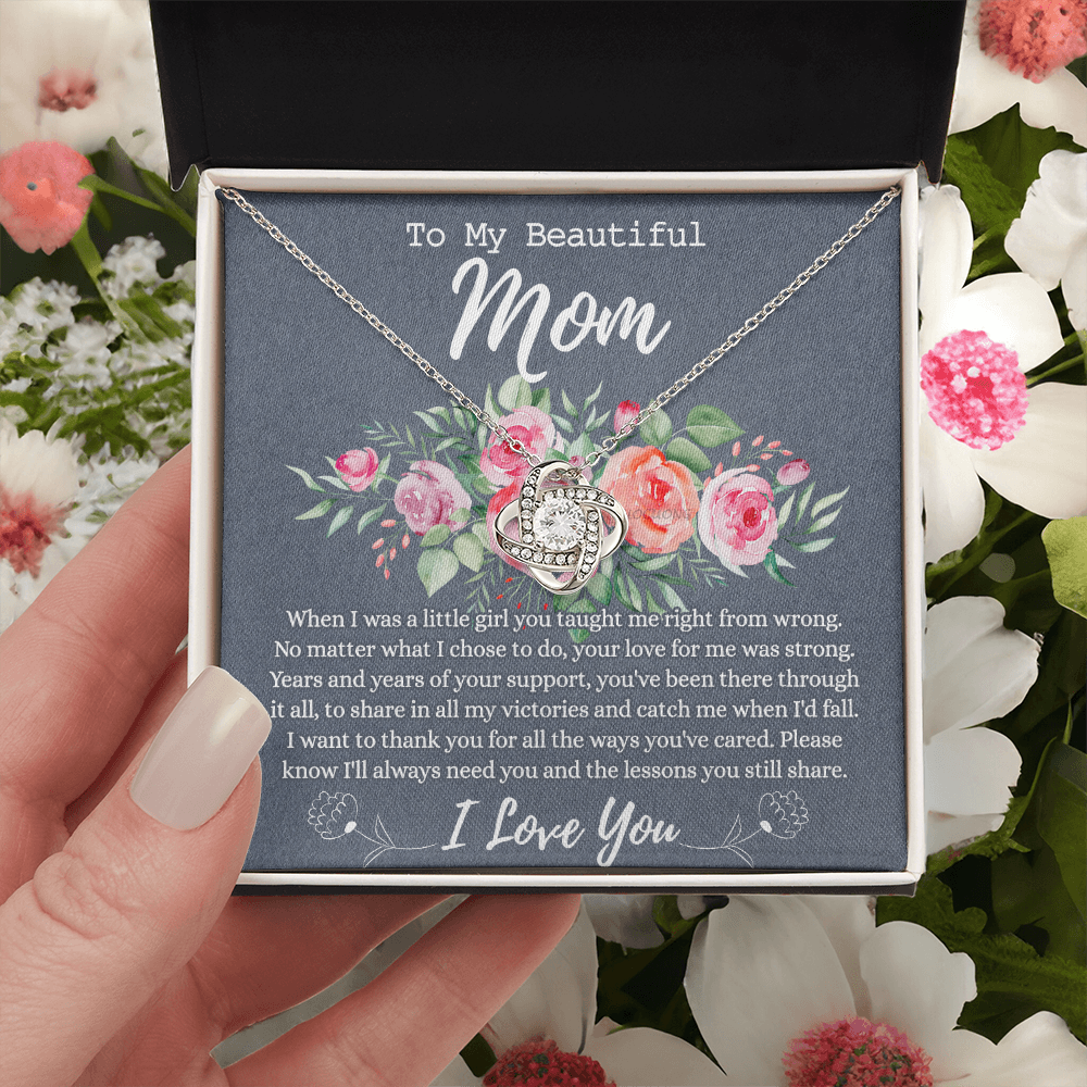 Mother's Day Necklace Gift For Her, To My Mom Necklace From Daughter, Beautiful Mom Love Knot Necklace Gift For Mom mazing Mom, Bonus Mom On Mothers Day, Anniversary, Birthday, Jewelry For Mom