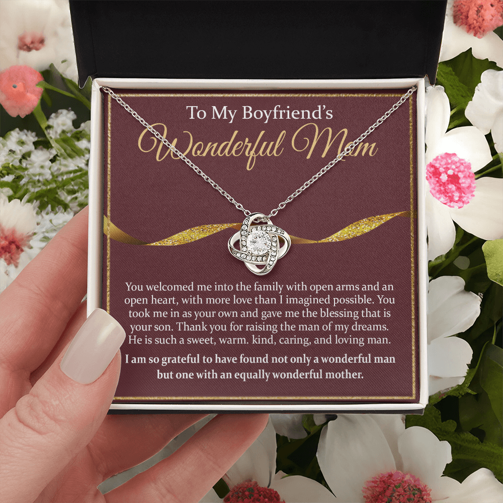 Personalized Gift Necklace For Boyfriends Mom, To My Boyfriend's Mom Necklace From Girlfriend's Mom,  Mother's Day Necklace For Boyfriend Mother, Mother's Day Necklace Gift for Bf Mom On Anniversary