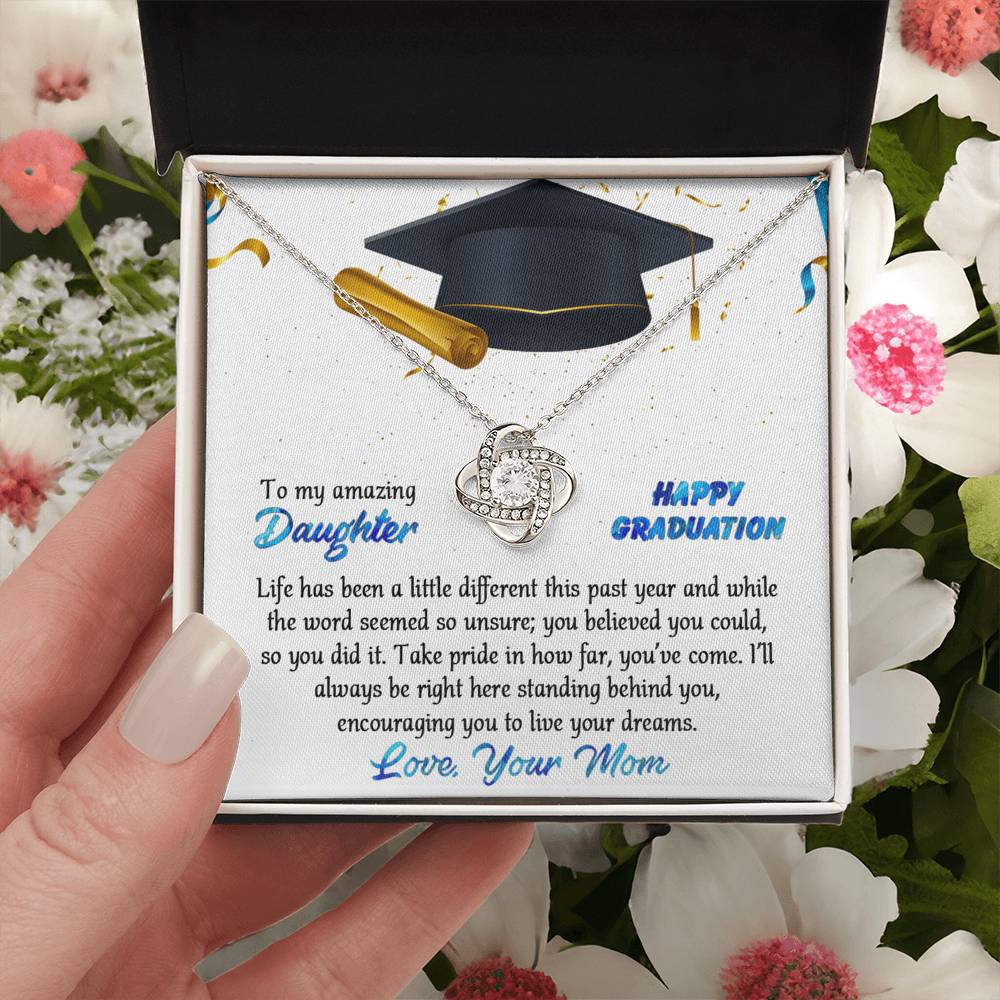 Graduation Gift Necklace for Her, Daughter - To My Daughter Necklace From Mom And Dad To Daughter Necklace, College Graduation Gifts Pendant For Daughter Necklaces High School Graduation Gift