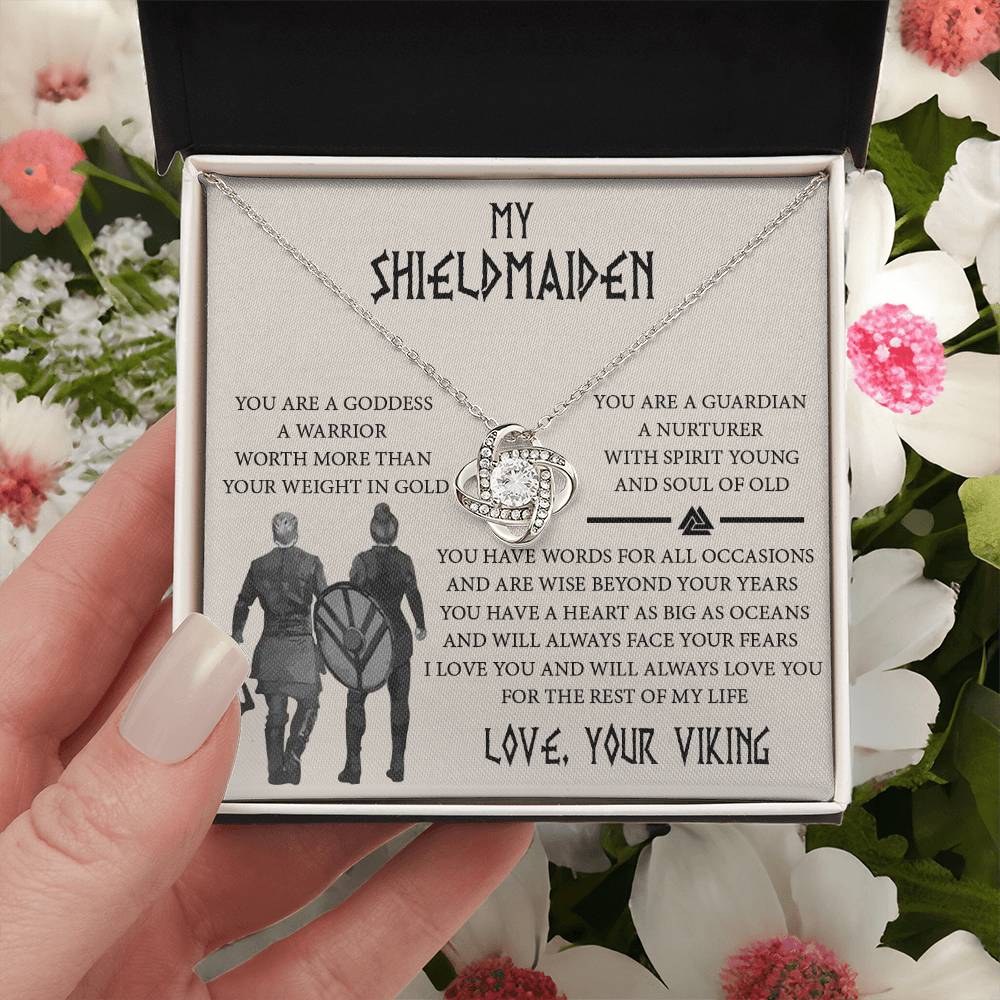 Love Knot Necklace For Your Shieldmaiden Wife Happy Mother's Day Gift Viking