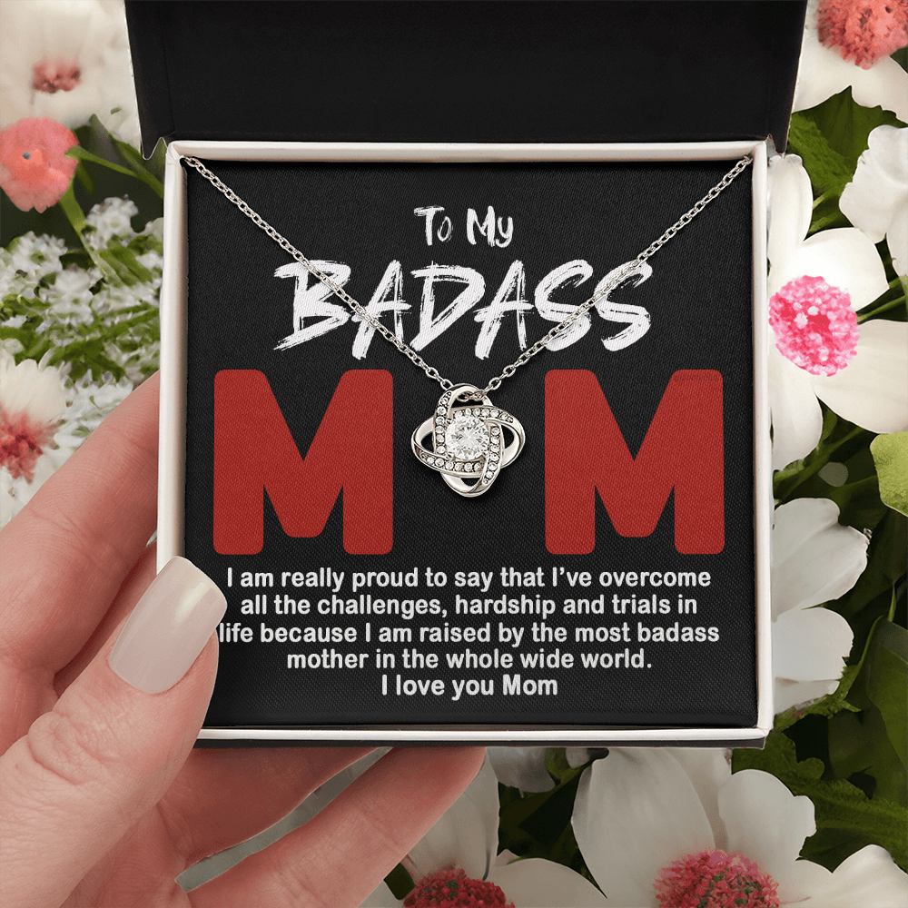 To My Badass Mom Necklace Badass Mom Gift, Jewelry For Step Mom On Mother's Day