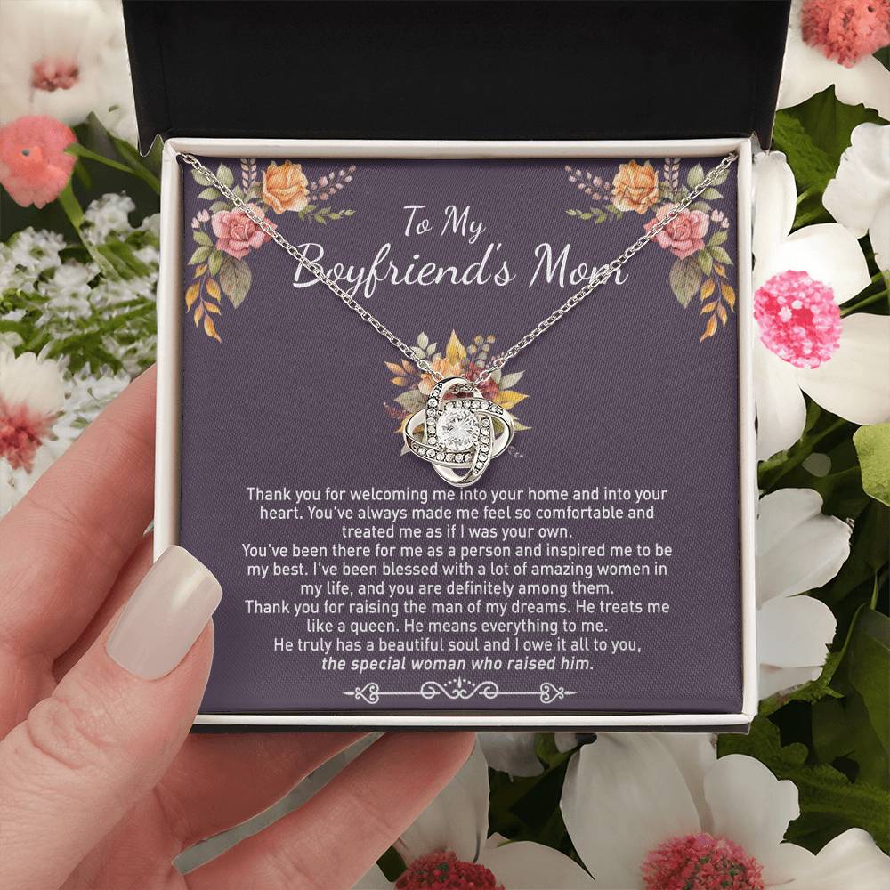To My Boyfriend's Mom Necklace From Girlfriends Mom, Mother's Day Necklace, Necklace Gift For Boyfriend's Mom, Boyfriends Mom Gift Necklace, Presents for Mom Necklace for Women On Anniversary