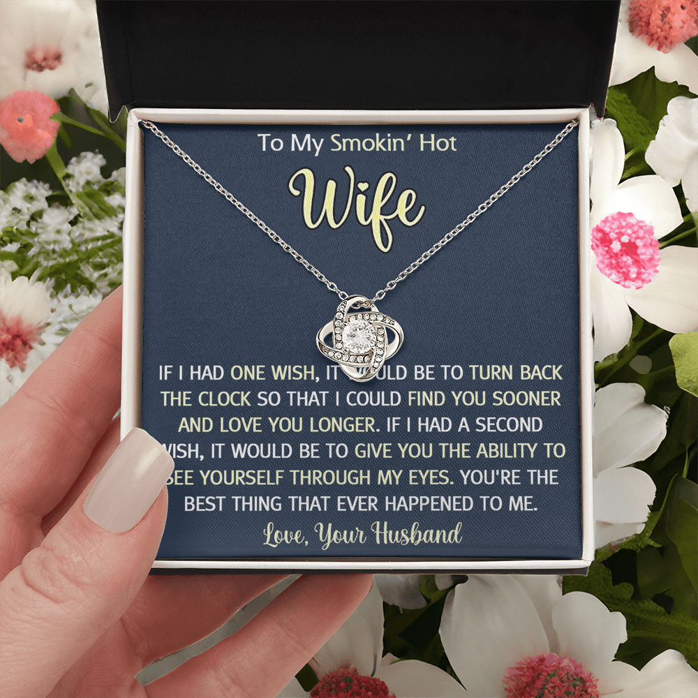 Gift Necklace For Wife, Birthday Gifts Necklace For Wife From Husband Pendant, Valentines Day Find You Sooner Jewelry Box Pendant Personalized Custom Romantic Gift Necklace For My Best Wife Ever