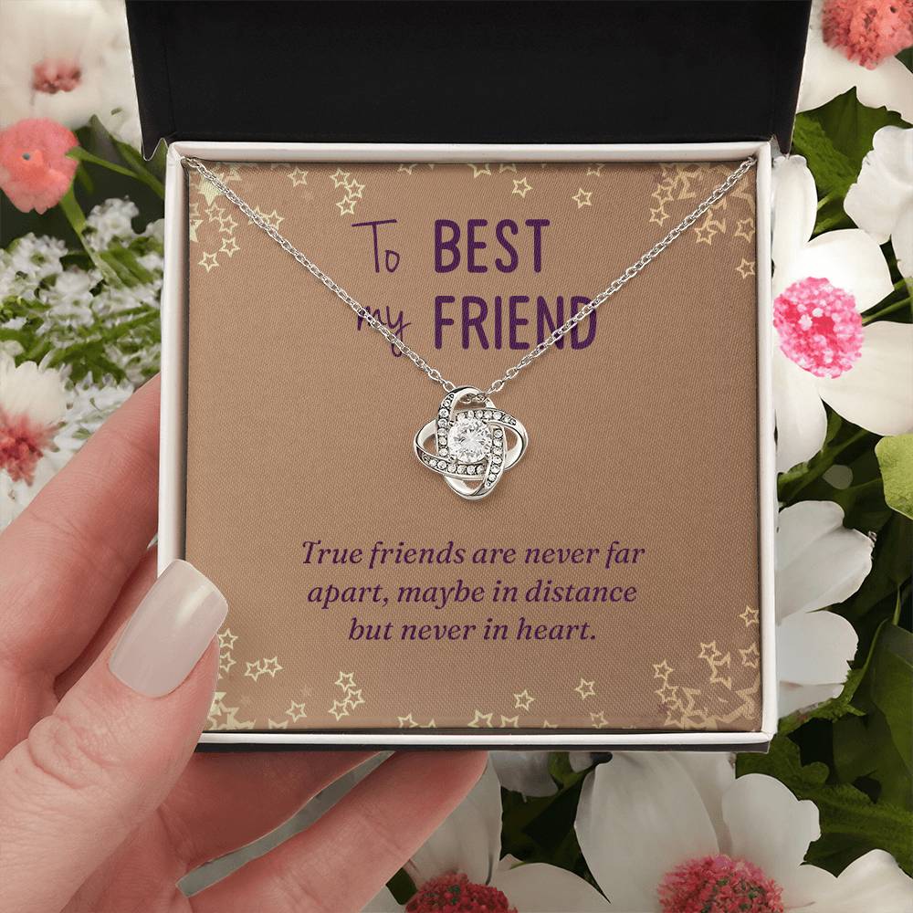 To My Best Friend Necklace Gift For Her On Xmas, True Friend Jewelry Gift To BFF