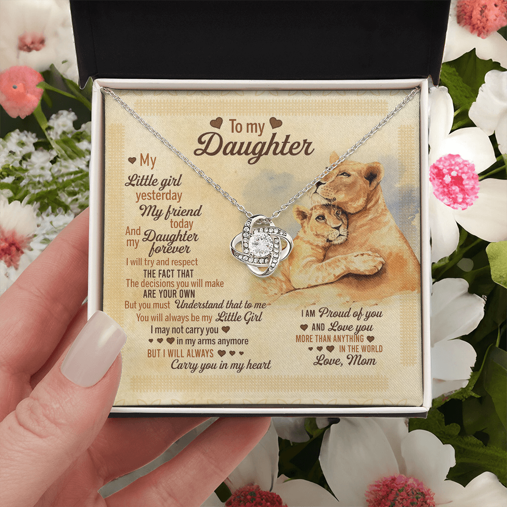 Mother To Daughter Gifts Necklace From Mommy, Mother Daughter Necklace, To My Daughter Necklace From Mom On Graduation Gift, Birthday Gift, Valentines, Christmas For Badass Daughter, Little Girl