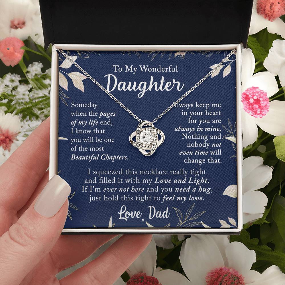 To My Daughter Necklace for Daughter Gift From Dad Father To Daughter Gift for Daughter Jewelry Meaningful Card Personalized Necklace For Daughter Jewelry Gift For Girls, Little Girl, Her