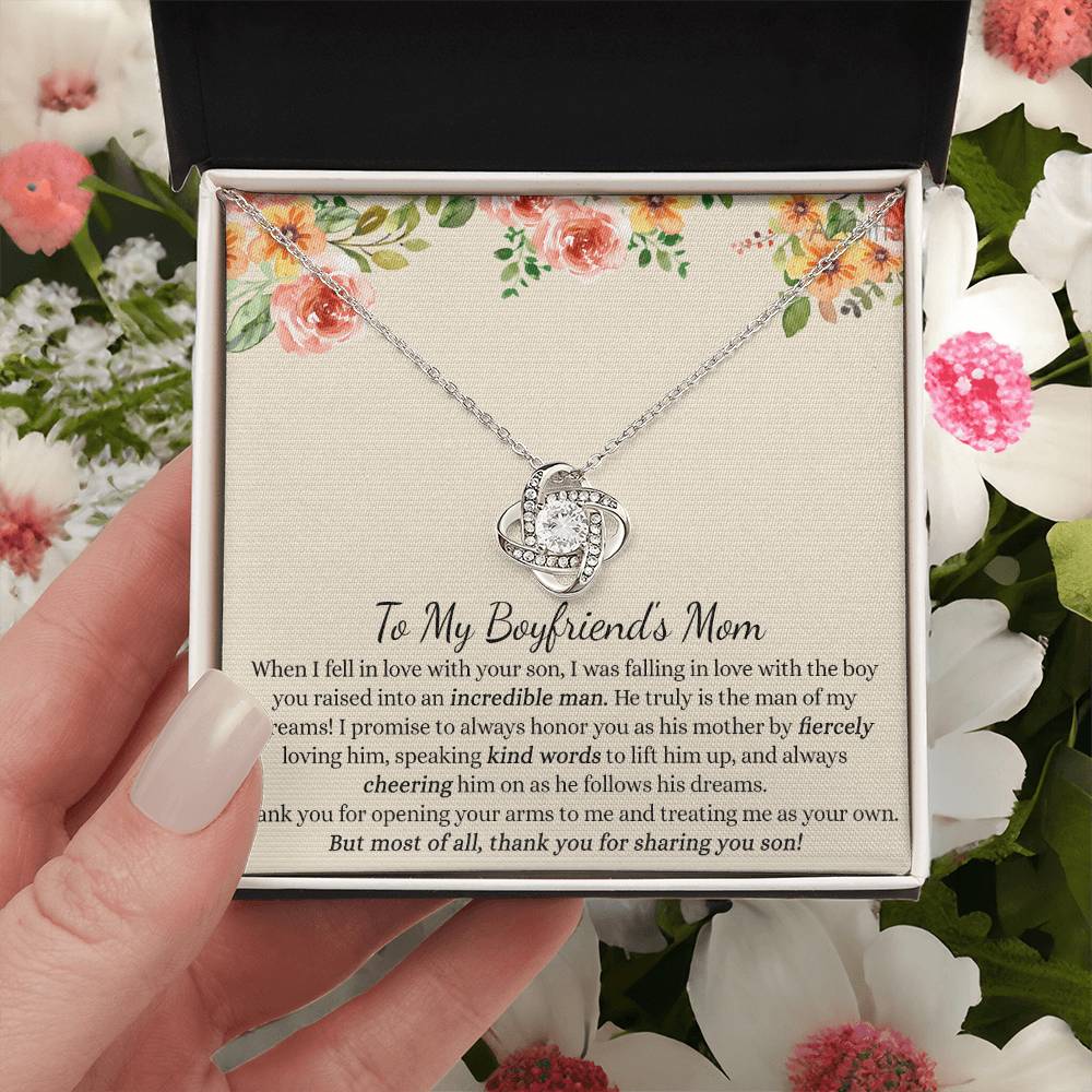 To My Boyfriend's Mom Necklace From Girlfriends Mom, Presents for Mom Necklace for Women, Boyfriends Mom Necklace Gift On Birthday Gift, Christmas, Anniversary, Mother's Day Necklace Gift for Bf Mom