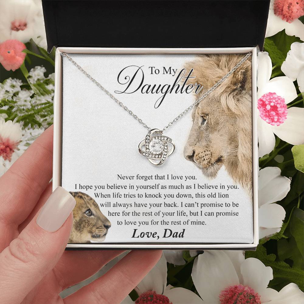 to My Daughter Gift Necklace This Old Lion Will Always Have Your Back Necklace Daughter Necklace From Dad - Daughter gifts from dad Includes Gift Box Jewelry Gift For Girls, Little Girl Necklace