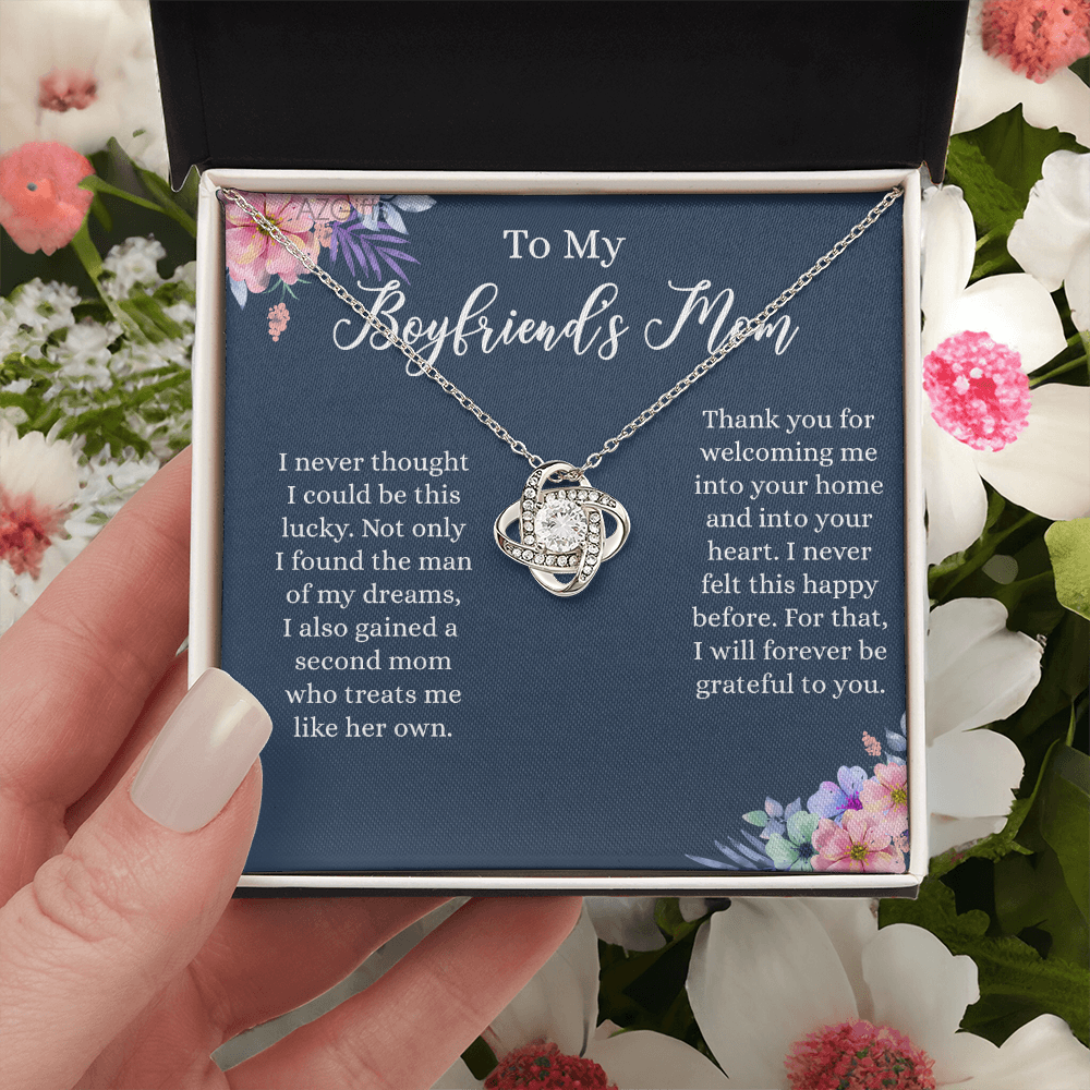 To My Boyfriends Mom Necklace From Girlfriend, With Message Card And Box Gift For Boyfriends Mom, Jewelry For Women, Mother And Girlfriend Gift Necklace On Mothers Day, Christmas, Anniversary