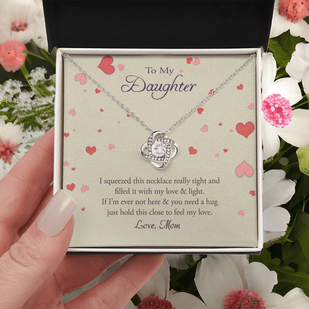To My Daughter Gift Necklace From Mom, Jewelry Gift for Girls Daughter from Mom, Sentimental Gift for Her, Message Card and Gift Box styles On Birthday, Christmas, Anniversary Graduation Gift