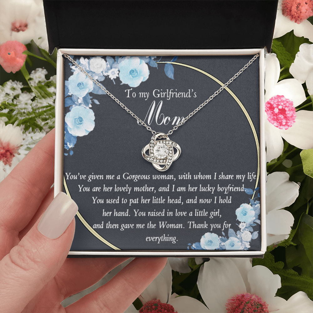 To My Girlfriends Mom Necklace From Daughter, Son On Mother's Day Gift For Her
