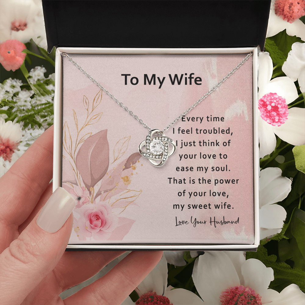 Gift Necklace For Wife From Husband, Necklace Valentines Day For Wife Jewelry Box Pendant Personalized Gift Necklace, Custom Romantic Gift Necklace For My Best Wife Ever, Jewelry Gift For Women