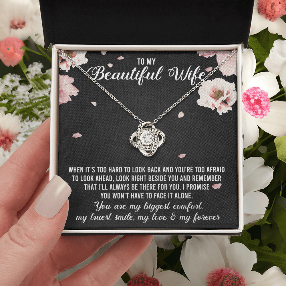 Gift Necklace For Wife Romantic Pendant, Wife Gift Necklace Ideas, To My Smoking Hot Wife Necklace From Men, Message Card and Gift Box For Wife, To My Beautiful Wife Necklace From Husband To Wife