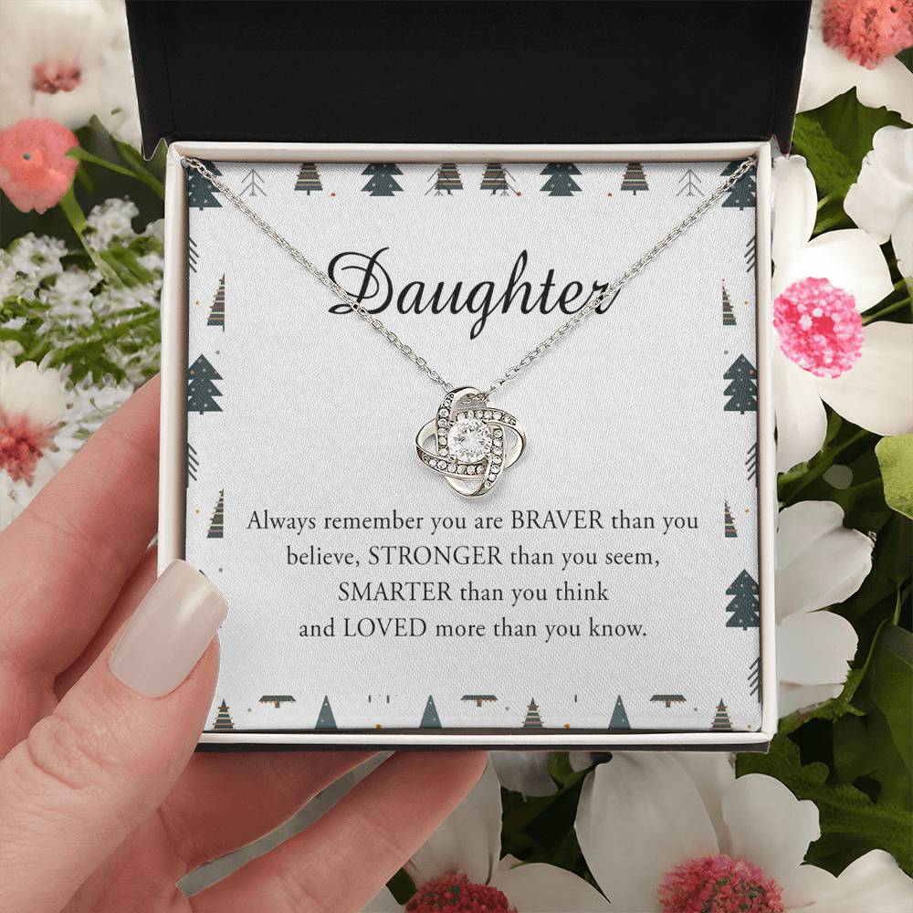 To My Daughter Merry Christmas Necklace Gift for Daughter Christmas Jewelry for Daughter Christmas Pendant Card Gift for Daughter Xmas Gift Necklace Jewelry Gift For Girls, Little Girl