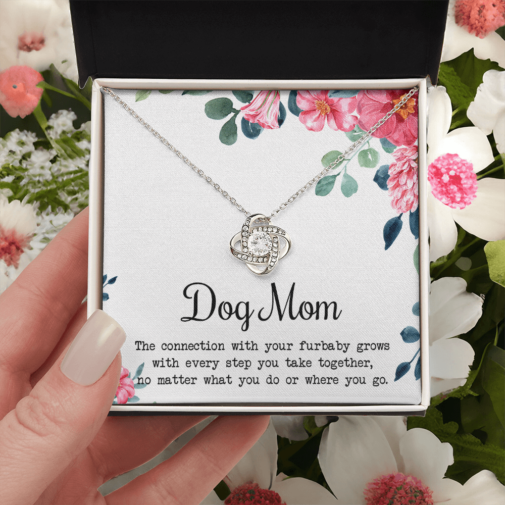 Dog Mom Necklace, To My Dog Mom Love Knot Necklace From Daughter Son To Mom Dog Mom Pendant Gift On Christmas Birthday Necklace Gift For Mother In Law Gift Necklace, Necklace Gift For Mom, Mommy