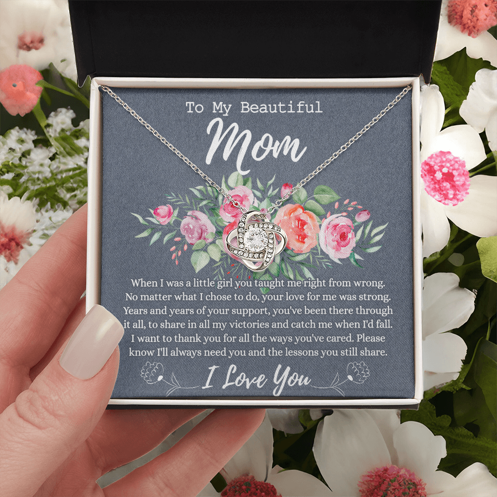 Mother's Day Necklace Gift For Her, To My Mom Necklace From Daughter, Beautiful Mom Love Knot Necklace Gift For Mom mazing Mom, Bonus Mom On Mothers Day, Anniversary, Birthday, Jewelry For Mom