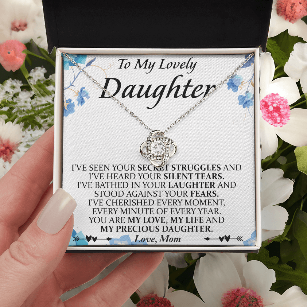 Mother And Daughter Necklace, Birthday Gifts For Daughter, Mothers Day Gifts For Daughters From Mothers, To My Daughter Necklace From Mom, Graduation Gift For Lovely Daughter From Mom1