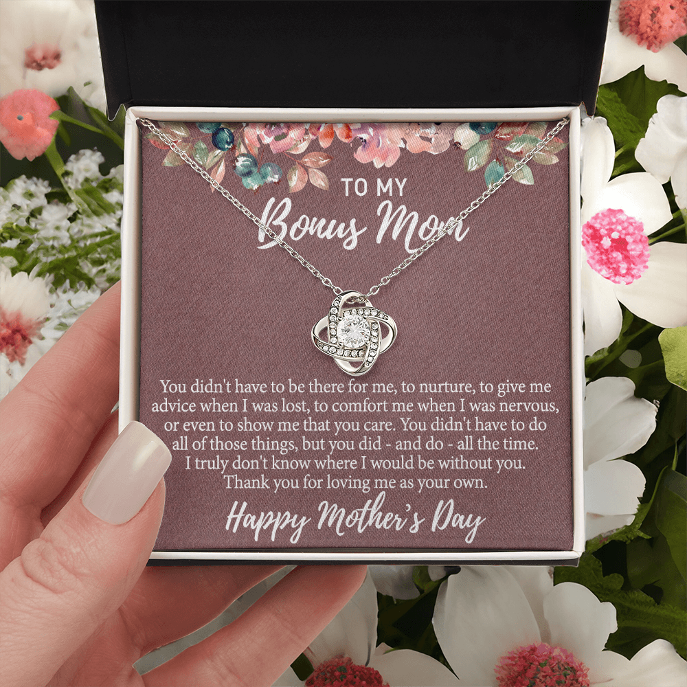 Bonus Mom Gift Necklace, To My Bonus Mom Necklace From Bonus Daughter, Mother And Daughter Necklace Gift For Her, Happy Mother's Day Necklace Gift For Bonus Mother Gift Necklace, Jewelry For Women