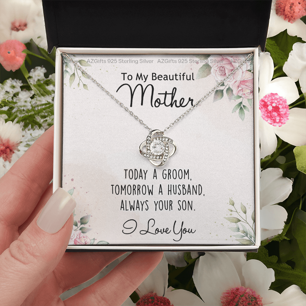 Mother's Day Necklace Gift For Her, To My Mom Necklace From Daughter, Beautiful Mother Love Knot Necklace Gift For Mom mazing Mom, Bonus Mom On Mothers Day, Anniversary, Birthday, Jewelry For Mother