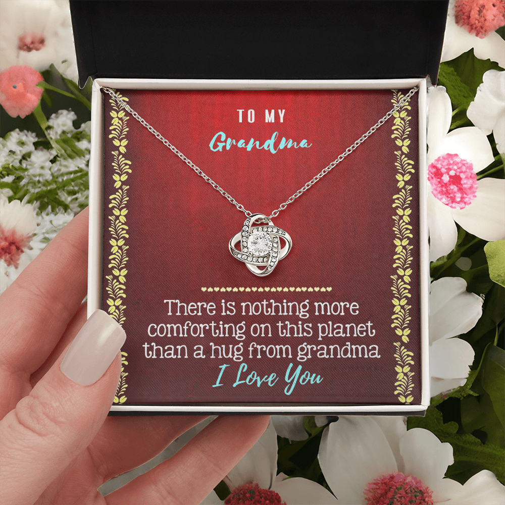 To My Grandma Gift Necklace, Love Knot Necklace Gift for Grandmother - Mothers Day Necklace For Grandma Nana, Grandma Jewelry Gift For Women From Grandchildren GrandKids , Pendant For Grandmother