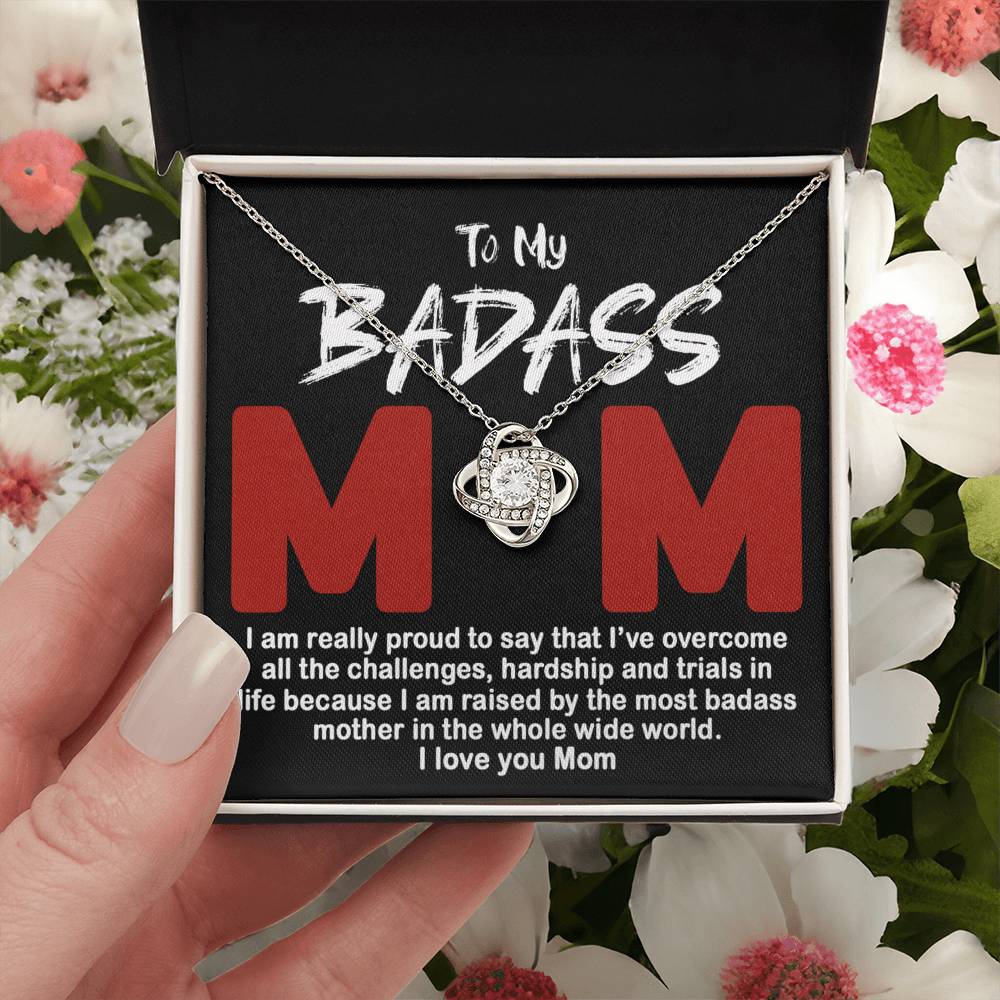To My Badass Mom Necklace Badass Mom Gift, Jewelry For Step Mom On Mother's Day