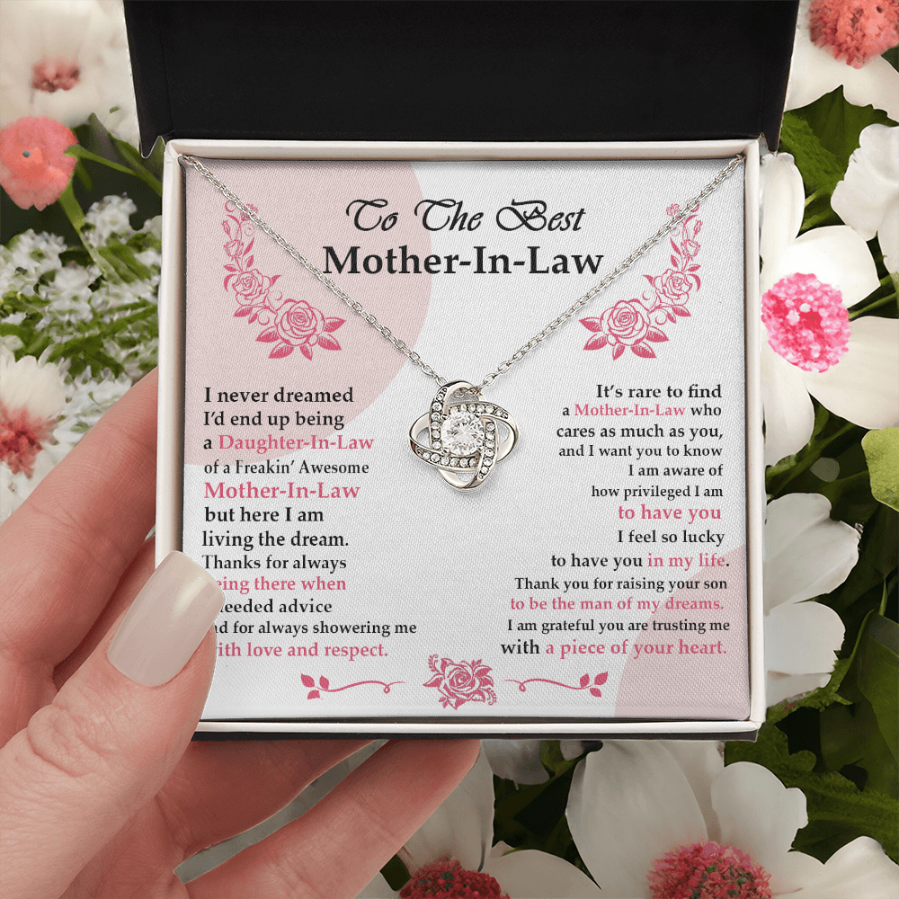 Gift For Mother-In-Law Jewelry Mothers Day Gift Love Knot Necklace Mom Gift