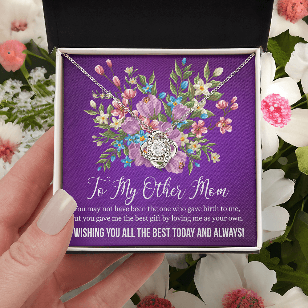 Other Mom Gift Necklace - To My Other Mom Love Knot Necklace From Daughter Wishing You All The Best Today And Always Necklace Gift For Mom, Mother In Law Gift Necklace On Birthday Gift, Anniversary