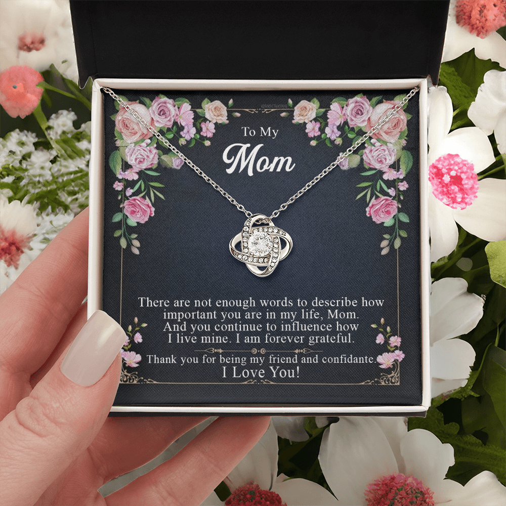 To My Mom Love Knot Necklace, Gift Necklace for Mother, Mother's Day Gift
