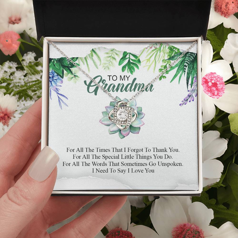 Grandma Gift Necklace for Grandma - Necklace Mother's Day Gifts for Grandma - To My Grandma Love Knot Necklace From Granddaughter Jewelry Gift for Grandma Grandmother Gift Necklace from Grandchild